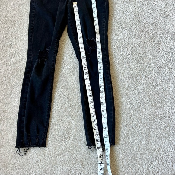 OLD NAVY Rockstar Black Super Skinny Ankle Distressed Jeans—SZ. 6 - Picture 8 of 13